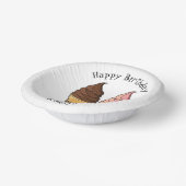 Ice-Creme-Cartoon Pappteller (Gewinkelt)