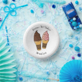 Ice-Creme-Cartoon Pappteller (Party)