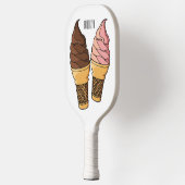 Ice-Creme-Cartoon Pickleball Schläger (Links)