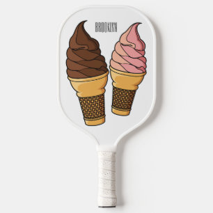Ice-Creme-Cartoon Pickleball Schläger