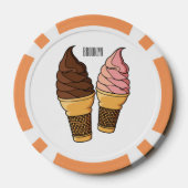 Ice-Creme-Cartoon Pokerchips (Rückseite)