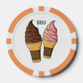 Ice-Creme-Cartoon Pokerchips (Vorderseite)