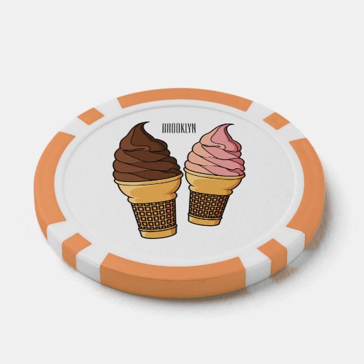 Ice-Creme-Cartoon Pokerchips (Einzeln)