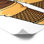 Ice-Creme-Cartoon Poster (Ecke)