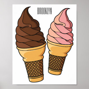 Ice-Creme-Cartoon Poster