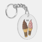 Ice-Creme-Cartoon Schlüsselanhänger (Vorderseite links)