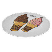 Ice-Creme-Cartoon Schneidebrett (Ecke)