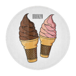 Ice-Creme-Cartoon Schneidebrett
