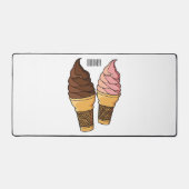 Ice-Creme-Cartoon Schreibtischunterlage (Vorderseite)