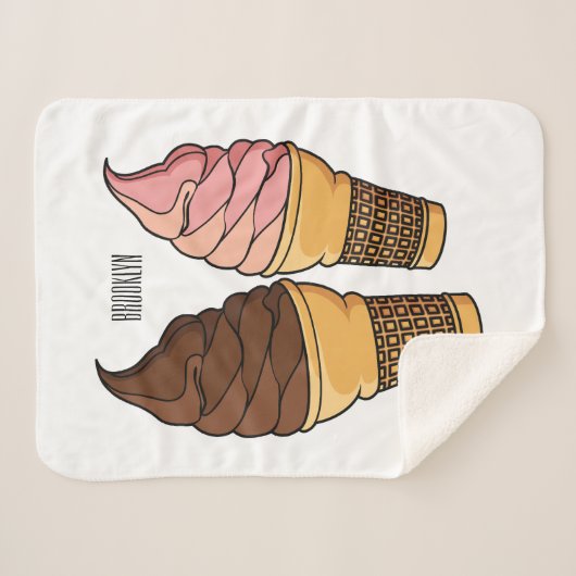 Ice-Creme-Cartoon Sherpadecke (Vorderseite (Horizontal))