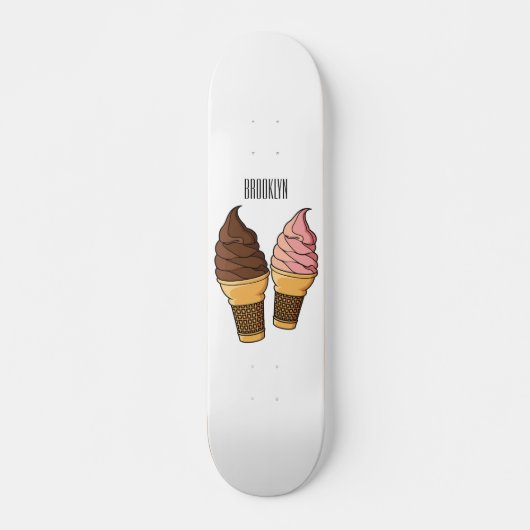 Ice-Creme-Cartoon Skateboard (Vorne)