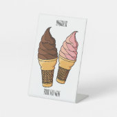 Ice-Creme-Cartoon Sockelschild (Vorderseite)