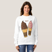 Ice-Creme-Cartoon Sweatshirt (Vorne ganz)