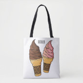Ice-Creme-Cartoon Tasche (Vorderseite)