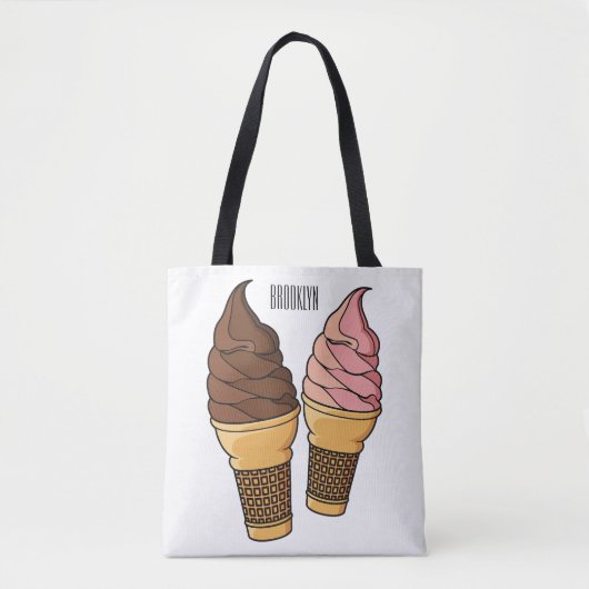 Ice-Creme-Cartoon Tasche (Vorderseite)