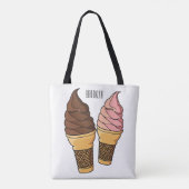 Ice-Creme-Cartoon Tasche (Rückseite)