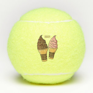 Ice-Creme-Cartoon Tennisbälle