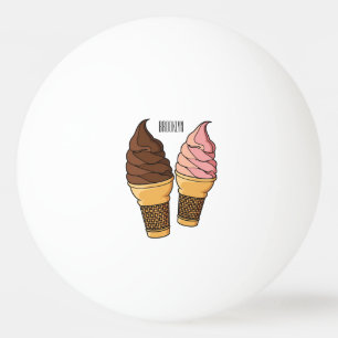 Ice-Creme-Cartoon Tischtennisball