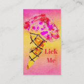 Ice Creme Cone Business Card Visitenkarte (Rückseite)