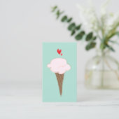 Ice Creme Cone Business Card Visitenkarte (Stehend Vorderseite)