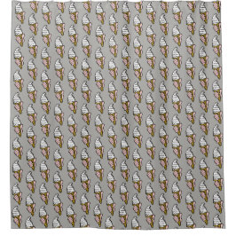 Ice Creme Cone Design Duschvorhang