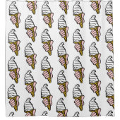 Ice Creme Cone Design Duschvorhang (Vorderseite)