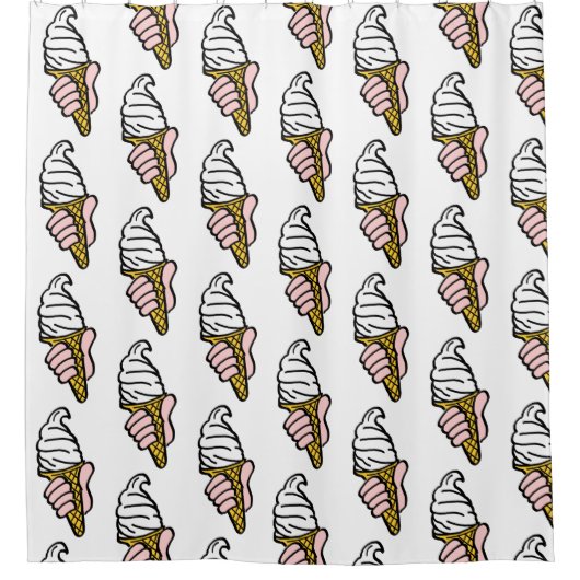 Ice Creme Cone Design Duschvorhang (Vorderseite)