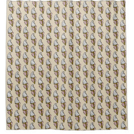 Ice Creme Cone Design Duschvorhang