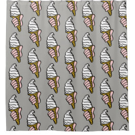 Ice Creme Cone Design Duschvorhang