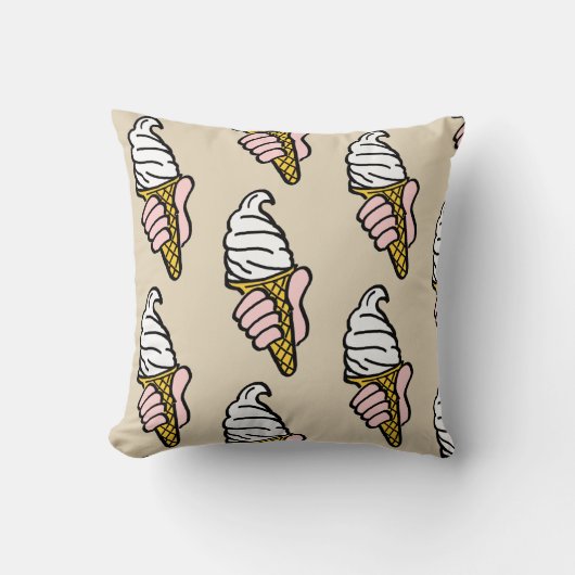 Ice Creme Cone Design Kissen (Vorderseite)