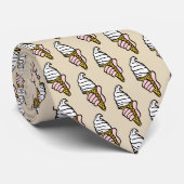 Ice Creme Cone Design Krawatte (Gerollt)