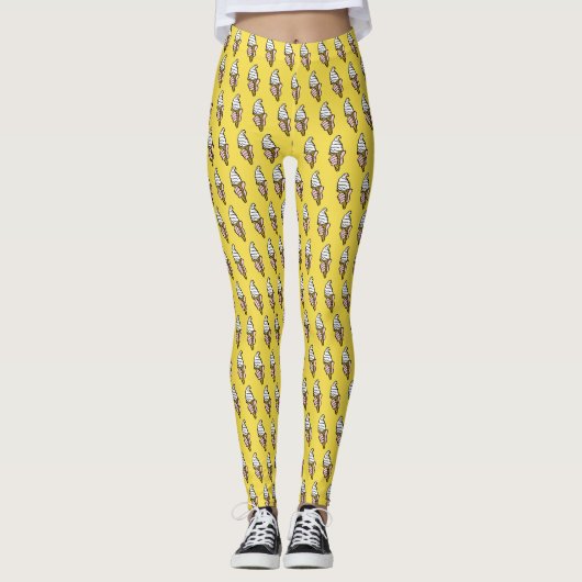 Ice Creme Cone Design Leggings (Vorderseite)