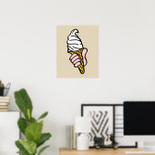 Ice Creme Cone Design Poster (Heimbüro)