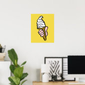 Ice Creme Cone Design Poster (Heimbüro)