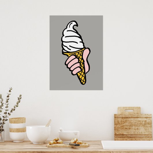 Ice Creme Cone Design Poster (Küche)