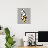 Ice Creme Cone Design Poster (Heimbüro)