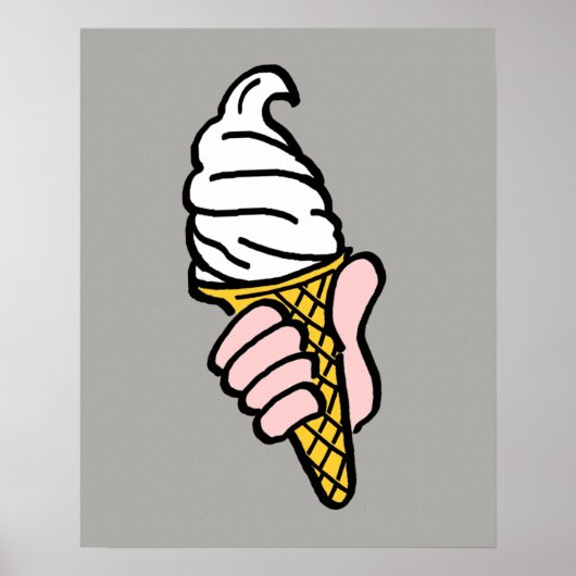 Ice Creme Cone Design Poster (Vorne)