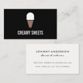 Ice Creme Cone Icon Visitenkarte (Vorne/Hinten)