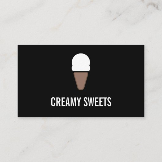 Ice Creme Cone Icon Visitenkarte (Vorderseite)