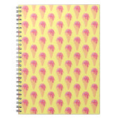Ice Creme Cone Muster Niedlich Modernes Notebook Notizblock (Vorderseite)