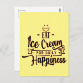 Ice Creme for Daily Happiness-Ice Creme Lover Postkarte (Vorne/Hinten)