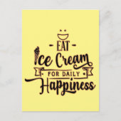 Ice Creme for Daily Happiness-Ice Creme Lover Postkarte (Vorderseite)
