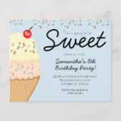 Ice Creme Geburtstagsparty Einladung (Vorderseite)