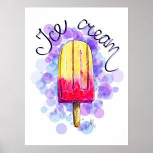 Ice Creme Illustration Poster