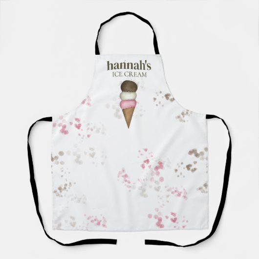 Ice Creme Shop - kundenspezifisch Schürze (Vorderseite)