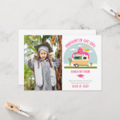 Ice Creme Truck Foto Kinder Kindergarten Abschluss Karte (Vorderseite/Rückseite Beispiel)