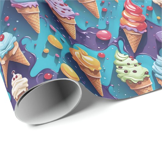 Ice Cremes Colorado Geschenkpapier (Rolleneckpunkt)