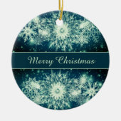 Ice Crystal Holiday Keramik Ornament (Vorne)