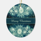 Ice Crystal Holiday Keramik Ornament (Links)