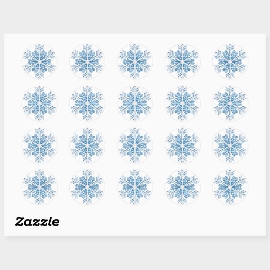 Ice Crystal Snowflake Sticker (Blatt)